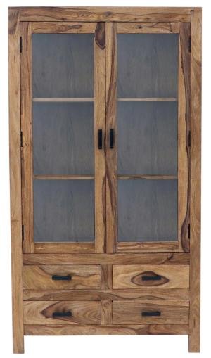 Massivholz-Vitrine aus Palisander 100x180x45