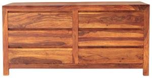 Kommode mit Schubladen aus Massivholz Palisander 160x45x80