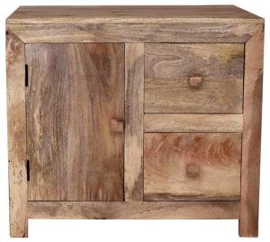 Massive Waschbeckenunterschrank 80x70x45 aus Mangoholz