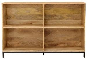 Schmale Bibliothek 130x90x35 aus Mangoholz
