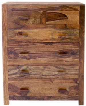 Kommode mit Schubladen aus massivem Palisander 90x120x45