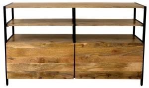 Holz Fernsehtisch mit Metallgestell 130x75x45