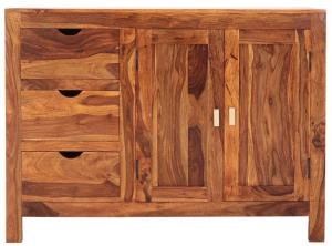 Rustikale Kommode aus massivem Palisanderholz 120x90x45