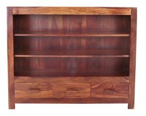 Massive Holzbibliothek 120x100x35