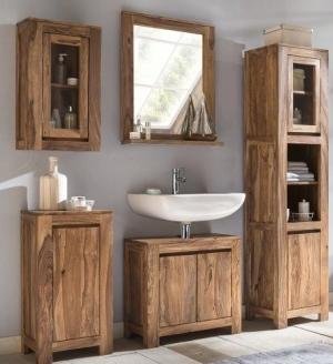 Badezimmermöbel-Set aus indischem Palisander-Massivholz