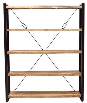 Mango-Holz Metallbibliothek 140x200x35