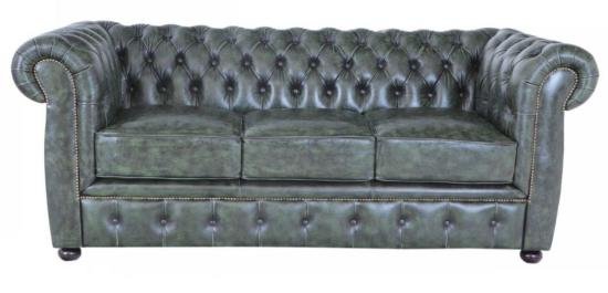 Pohovka trojmístná Chesterfield Liverpool z pravé hovězí kůže