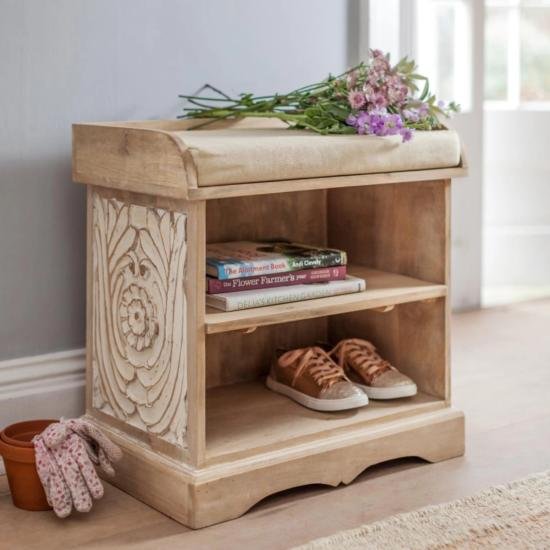 Dřevěný botník 90x60x40 z masivu mango