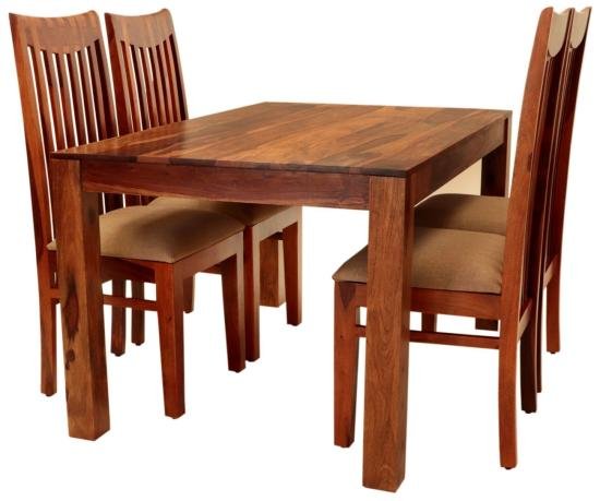 Moderní jídelní set pro 4 osoby z indického masivu palisandr