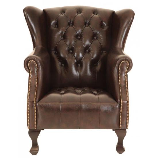 Křeslo Cardiff z pravé hovězí kůže