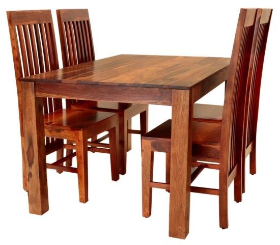 Kuchyňský stůl a židle set pro 4 osoby z masivu palisandr