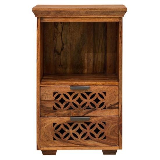 Rustikální noční stolek z dřeva palisandr 45x60x40