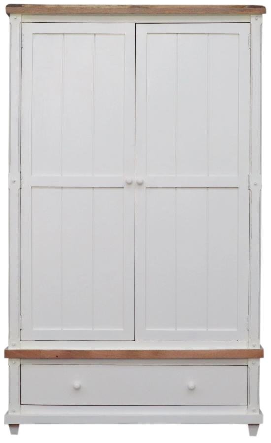 Rustikální šatní skříň 120x200x60 z dřeva mango