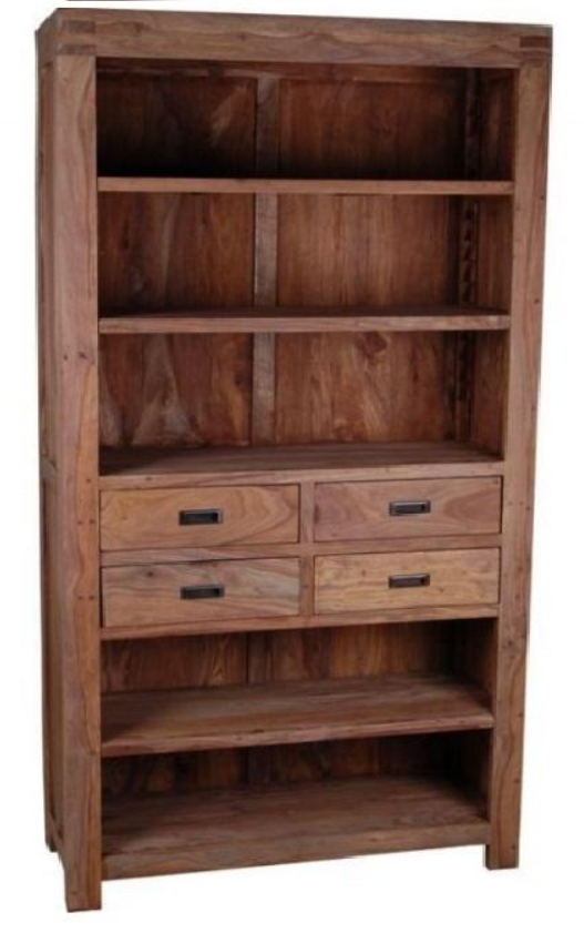 Masivní knihovna 100x40x200cm