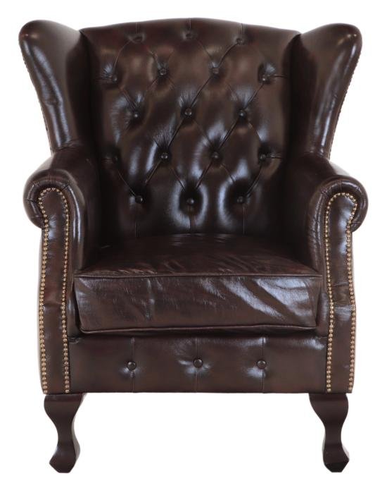 Křeslo Aberdeen z hovězí pravé  kůže