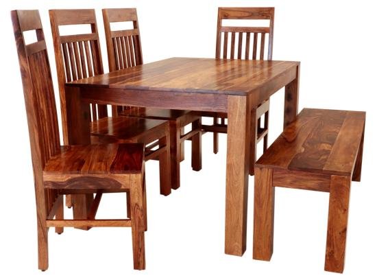 Jídelní stůl a židle masiv pro 6 osob z masivu palisandr