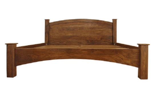 Postel z masivu 200x200 z dřeva palisandr