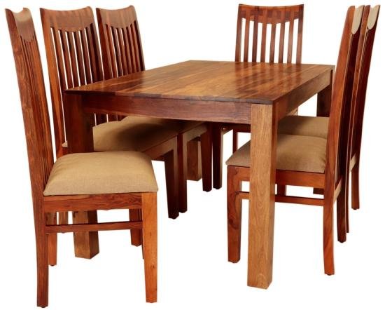 Jídelní stůl a židle pro 6 osob z masivu palisandr