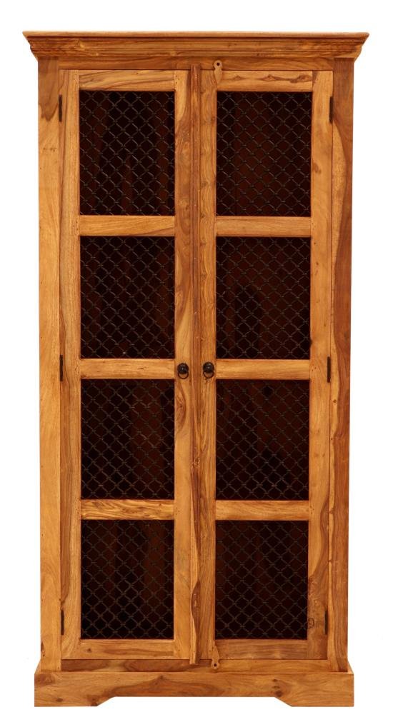 Rustikální vitrína z masivu palisandr 100x45x200