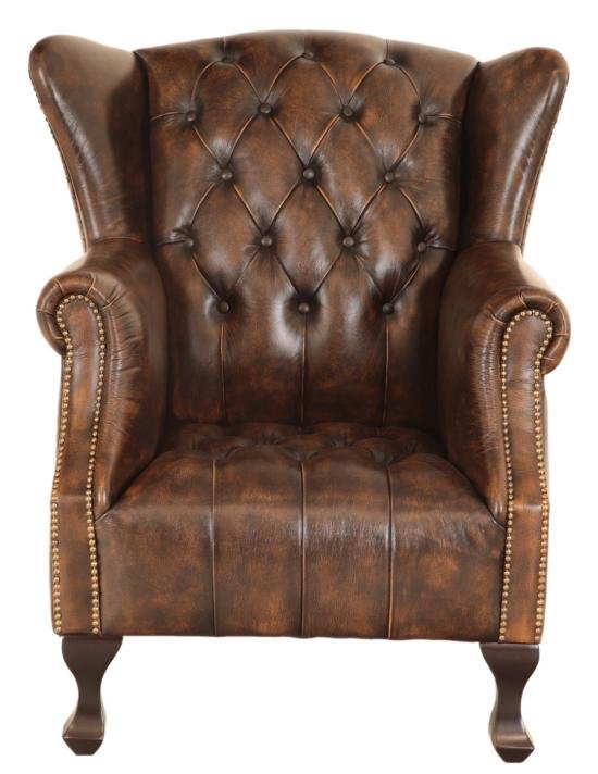 Křeslo Cardiff z pravé hovězí kůže