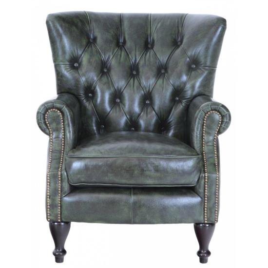 Křeslo Buckingham z pravé hovězí kůže