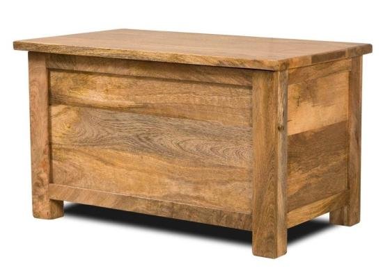 Dřevěná truhla na prádlo 90x45x45 z masivu mango