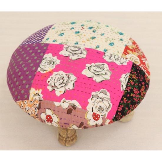 Polstrovaný taburet patchwork 40x23x40