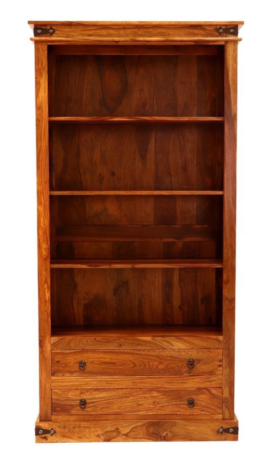 Knihovna rustikální z dřeva palisandr 100x200x45
