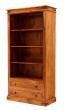 Knihovna rustikální z dřeva palisandr 100x200x45