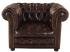Pohovka jednomístná Chesterfield Manchester z pravé hovězí kůže