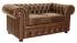 Pohovka dvoumístná Chesterfield Comfort z pravé hovězí kůže Whisky