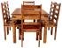Jídelní stůl a židle pro 6 osob z indického masivu palisandr