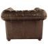 Pohovka jednomístná Chesterfield Greenfield z pravé hovězí kůže Brown