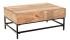 Konferenční stolek kov dřevo mango 90x40x60