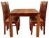 Moderní jídelní set pro 4 osoby z indického masivu palisandr