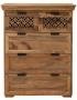 Vysoká komoda se šuplíky z masivu palisandr 90x45x110