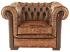 Pohovka jednomístná Chesterfield Tiffy z pravé hovězí kůže Whisky