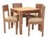 Dřevěný jídelní set pro 4 osoby z masivu palisandru