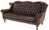 Pohovka trojmístná Chesterfield Crown z pravé hovězí kůže