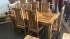 Masivní stůl + 6 židlí