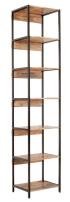Regál knihovna 45x213x35 kov a dřevo mango