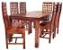 Jídelní set 6+1 pro 6 osob z indického masivu palisandr