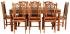 Jídelní set pro 8 osob z masivního dřeva palisandr