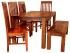 Dřevěná jídelní sestava pro 6 osob z masivu palisandr